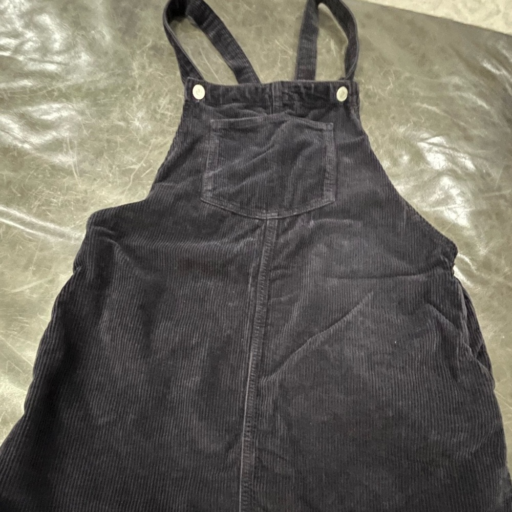 Topshop Brand, corduroy black jumper dress. Size 8. Worn once.